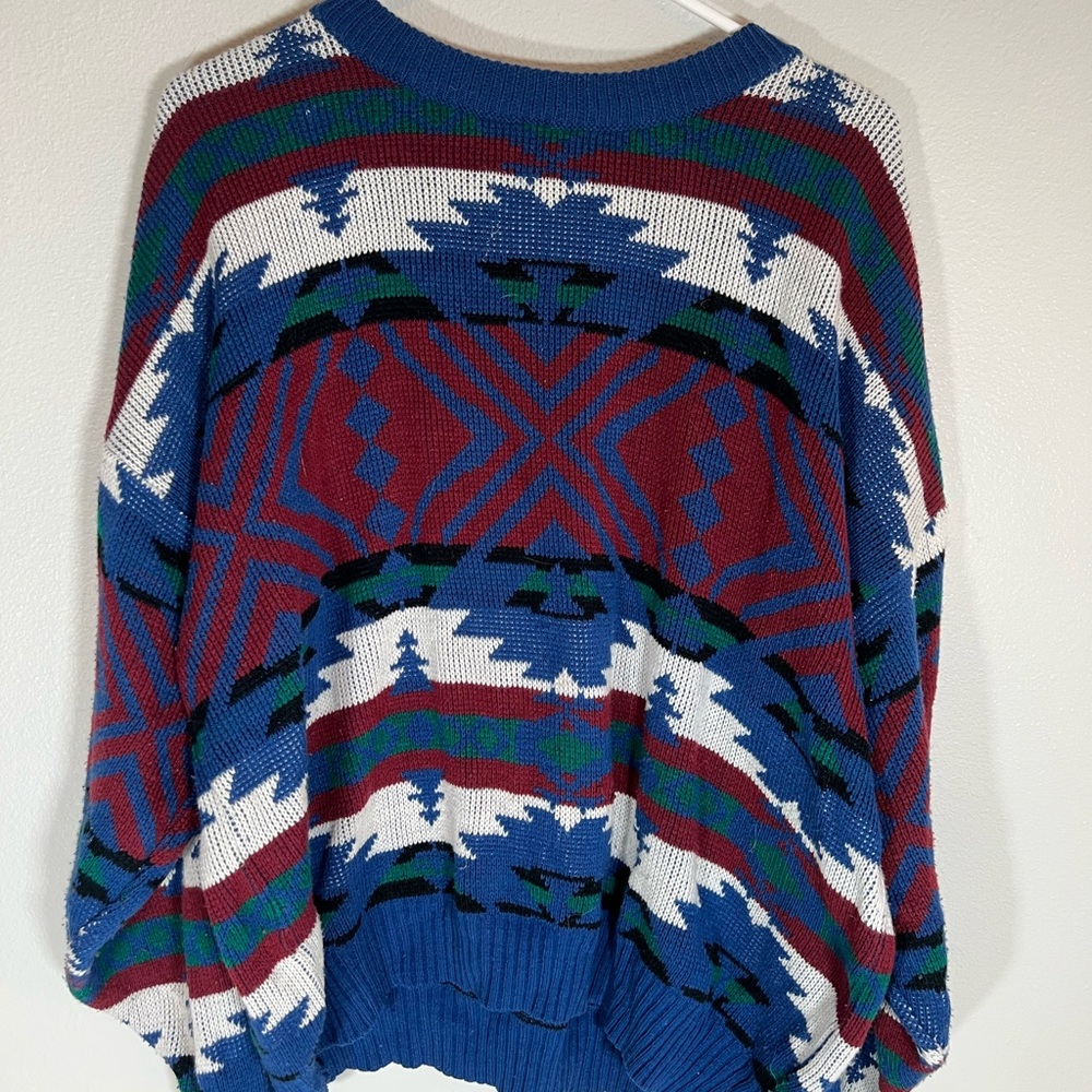 Vintage‎ 19802 Geometric Knit Sweater size XL